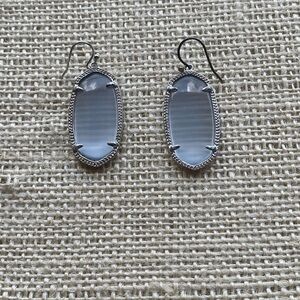 Kendra Scott Silver Textured Earrings